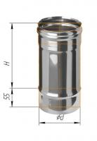 Дымоход Феррум нержавеющий (430/0,8 мм) ф115 L=0,25м
